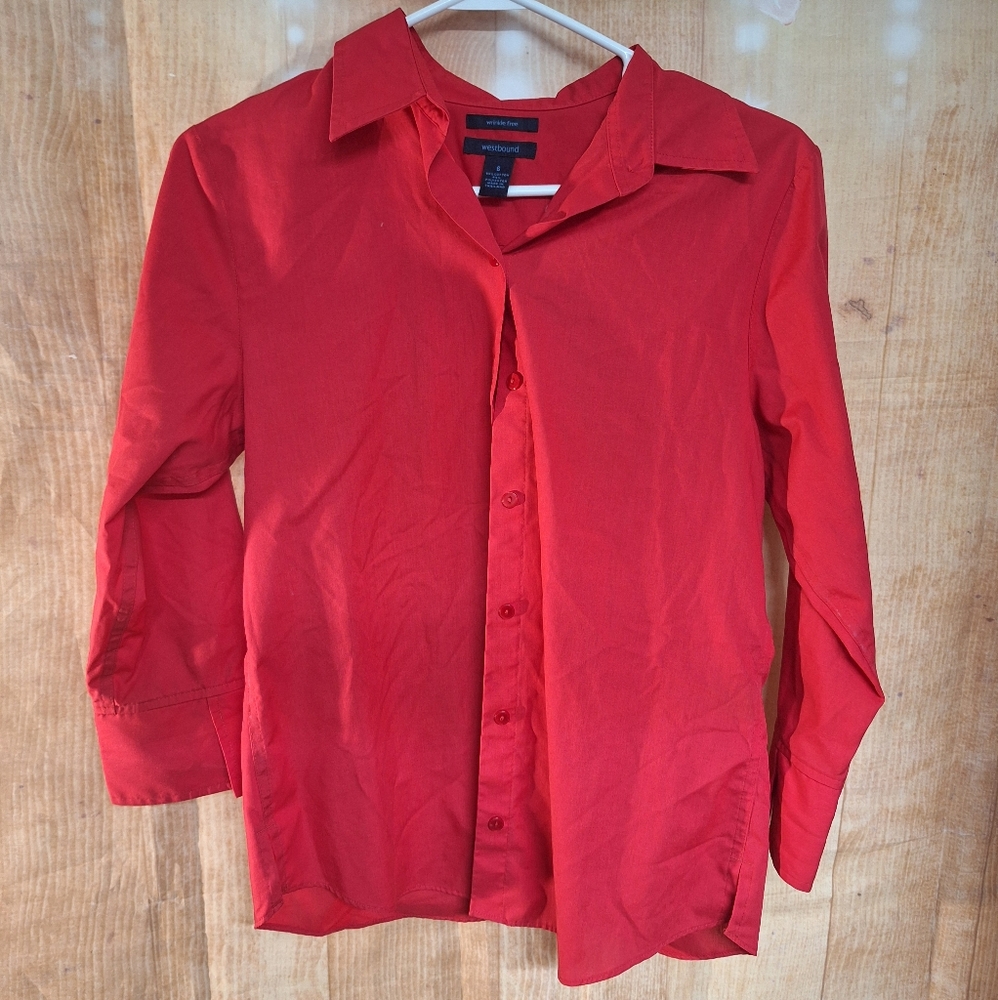 Westbound Red Button Down Shirt - image 1